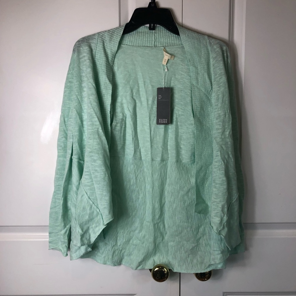 Eileen Fisher Brand New Sea Foam Green Cardigan